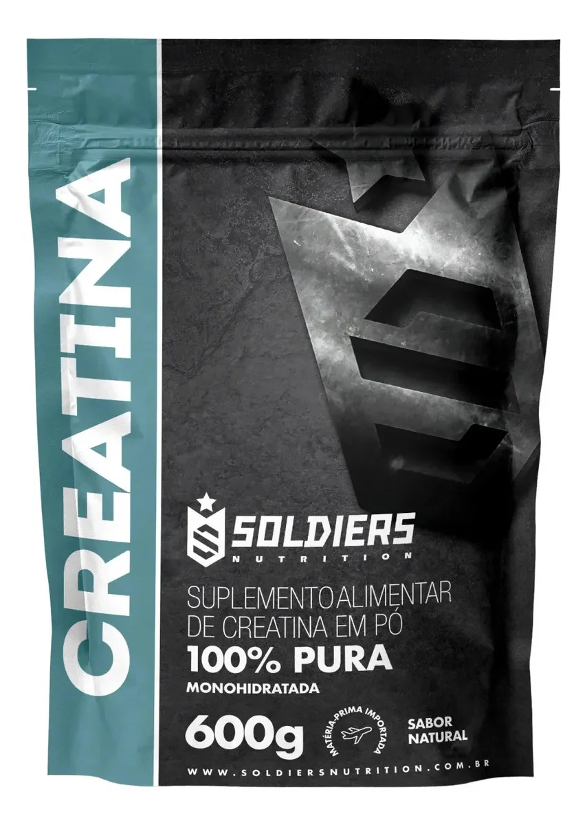 Creatina Soldiers Nutrition em pó Sem sabor x 600g